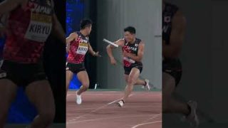 When things don't go to plan ๐ฅน #athletics #sports #relays #japan
